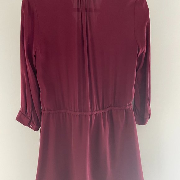 Babaton Maroon Silk Dress - Picture 3 of 3